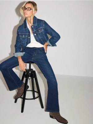 Mohito - Jeansy flare petite - granatowy