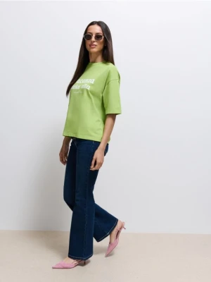 Mohito - Jeansy flare push up - granatowy