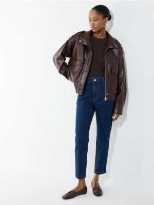 Mohito - Jeansy mom slim - granatowy