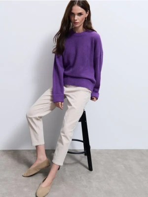 Mohito - Jeansy mom slim petite - beżowy