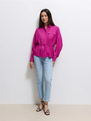 Mohito - Jeansy mom slim push up - niebieski