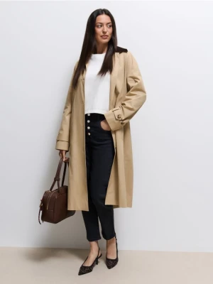 Mohito - Jeansy mom slim push up - szary