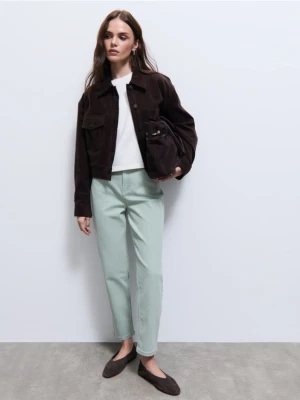 Mohito - Jeansy mom slim - zielony