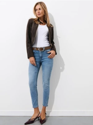 Mohito - Jeansy skinny push up PETITE - niebieski