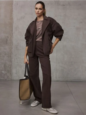 Mohito - Jeansy straight - ciemnobrązowy