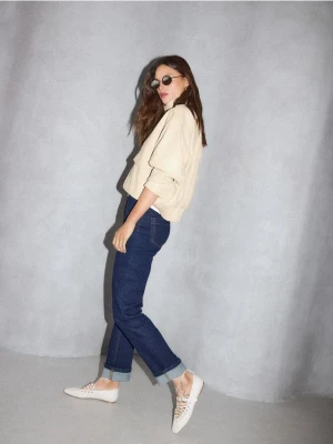 Mohito - Jeansy straight - granatowy