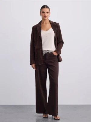 Mohito - Jeansy wide leg - ciemnobrązowy