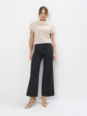 Mohito - Jeansy wide leg - czarny