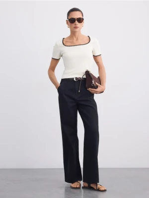Mohito - Jeansy wide leg - czarny