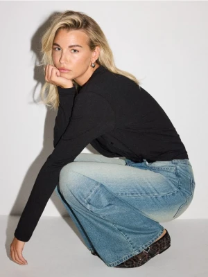 Mohito - Jeansy wide leg - granatowy