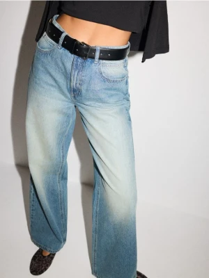 Mohito - Jeansy wide leg - granatowy