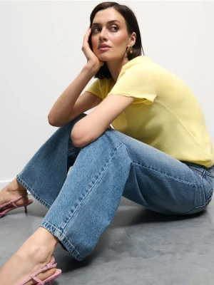 Mohito - Jeansy wide leg - niebieski