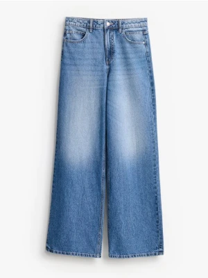Mohito - Jeansy wide leg - niebieski