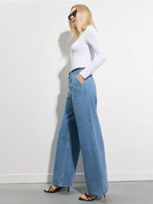 Mohito - Jeansy wide leg - niebieski