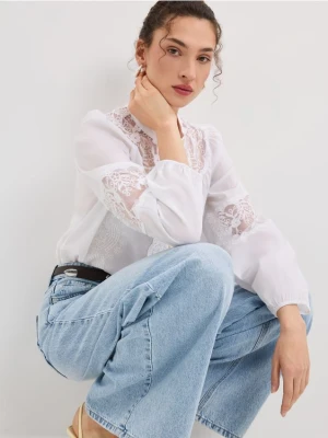 Mohito - Jeansy wide leg - niebieski