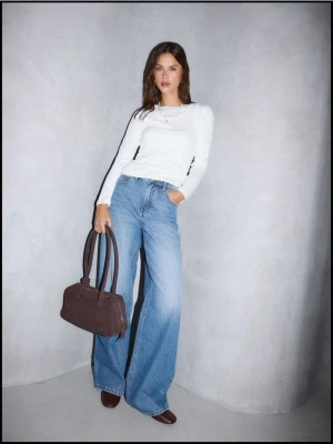 Mohito - Jeansy wide leg - niebieski