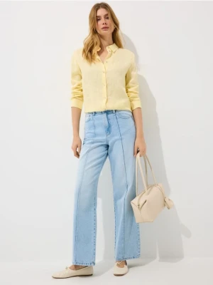 Mohito - Jeansy wide leg - niebieski