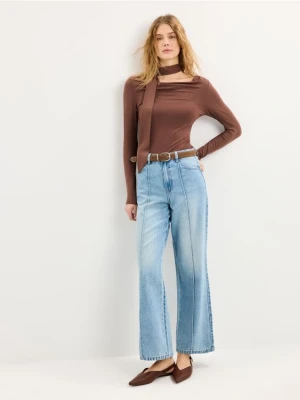 Mohito - Jeansy wide leg - niebieski