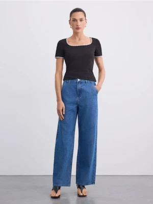 Mohito - Jeansy wide leg - niebieski