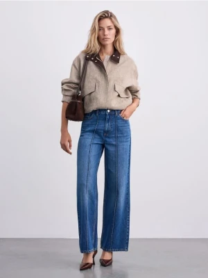 Mohito - Jeansy wide leg - niebieski