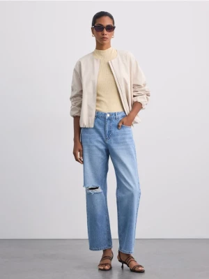 Mohito - Jeansy wide leg - niebieski