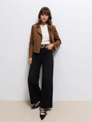 Mohito - Jeansy wide leg petite - czarny