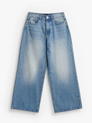 Mohito - Jeansy wide leg petite - granatowy