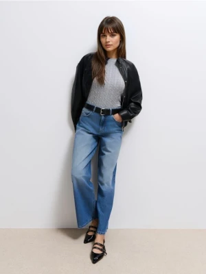 Mohito - Jeansy wide leg petite - niebieski