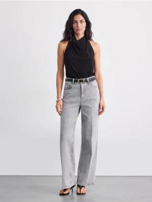 Mohito - Jeansy wide leg petite - szary