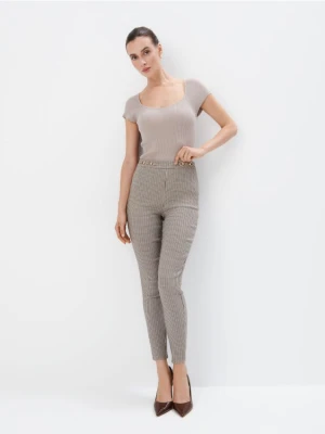 Mohito - Jegginsy w kratkę - ciemnobrązowy