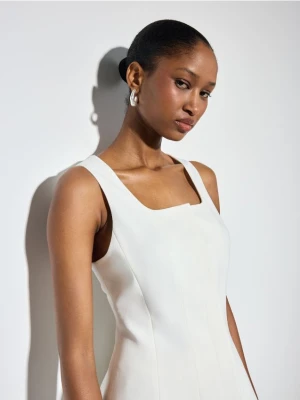 Mohito - Kamizelka na szerokich ramiączkach - kremowy