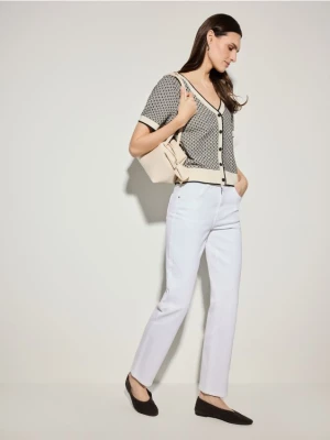 Mohito - Kardigan z krótkim rękawem - kremowy