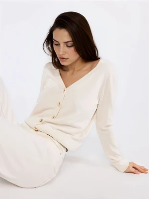 Mohito - Kardigan z ozdobnymi guzikami - kremowy