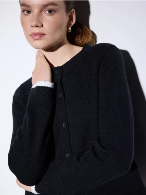 Mohito - Kardigan ze wstawką koszulową - czarny