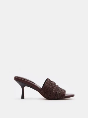 Mohito - Klapki na obcasie - ciemnobrązowy
