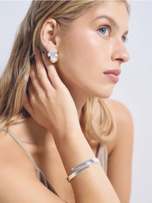 Mohito - Kolczyki posrebrzane - srebrny