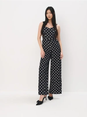 Mohito - Kombinezon w grochy - czarny