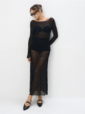 Mohito - Koronkowa spódnica maxi - czarny