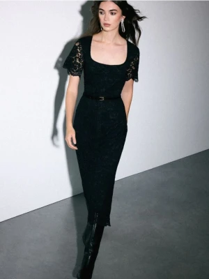 Mohito - Koronkowa sukienka midi - czarny