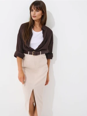 Mohito - Koszula z bawełny bambusowej - brązowy