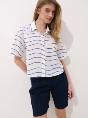 Mohito - Koszula z bawełny i lyocellu - niebieski