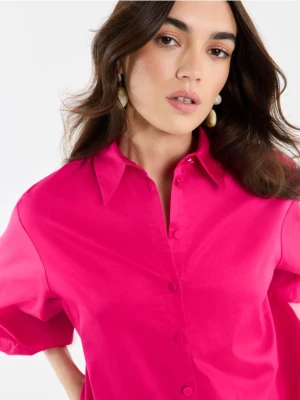 Mohito - Koszula z bufiastymi rękawami - mocny różowy