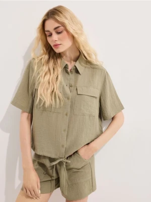 Mohito - Koszula z krótkim rękawem - khaki