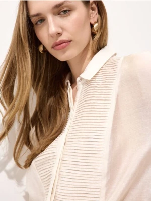 Mohito - Koszula z lyocellem - kremowy