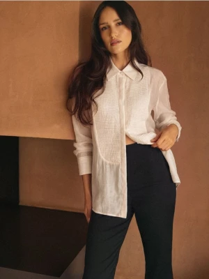 Mohito - Koszula z lyocellem - kremowy