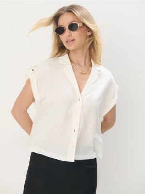 Mohito - Koszula z lyocellu - kremowy