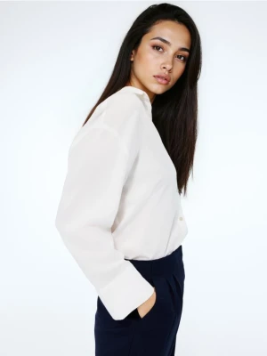 Mohito - Koszula z wiskozy i lnu - biały