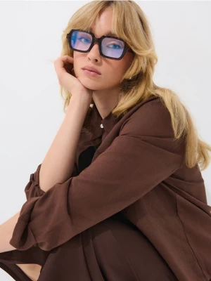 Mohito - Koszula z wiskozy i lnu - brązowy