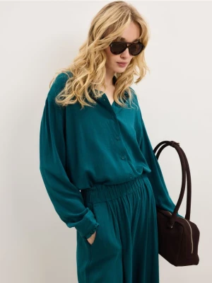 Mohito - Koszula z wiskozy i lnu - zielony