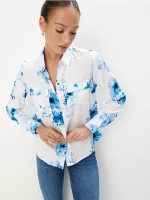 Mohito - Koszula z wiskozy w kwiaty - biały